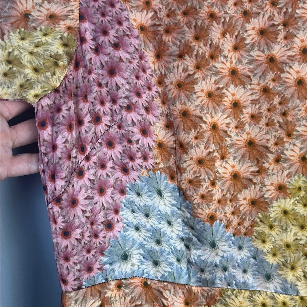 NEW Anthropologie Varun Bahl Catria Floral Dress SM Lined Pockets Made in India - Picture 4 of 16